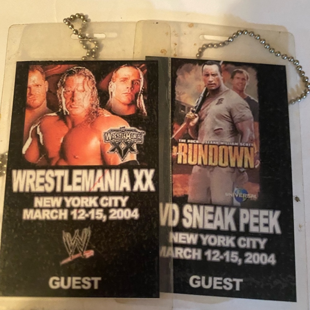 WWE WrestleMania XX Guest Passes - Black and Orange